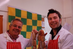 On the ball bangers NORWICH CITY M & M Rutland Specialist Butchers,  traditional, well respected family run Butchers in Melton Constable, North Norfolk, UK