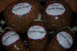 Norfolk Haggis from M & M Rutland specialist Butchers, Melton Constable, Norfolk, UK